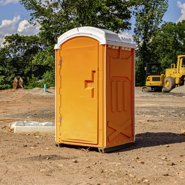 can i customize the exterior of the portable restrooms with my event logo or branding in Gibson